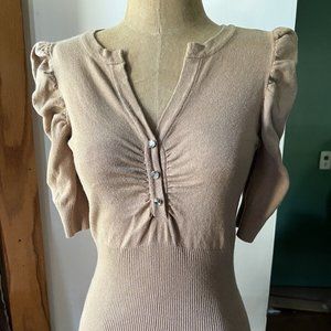 INC womens half sleeve button up sweater size small